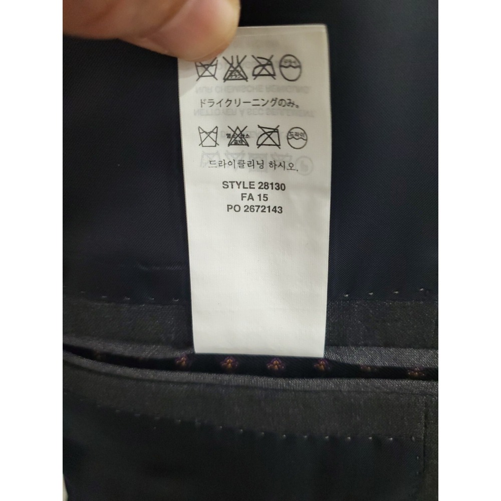 J.Crew Ludlow Loro Piana Blazer Gray 42 L Charcoal Wool Super 120s Suit Jacket - Picture 11 of 16